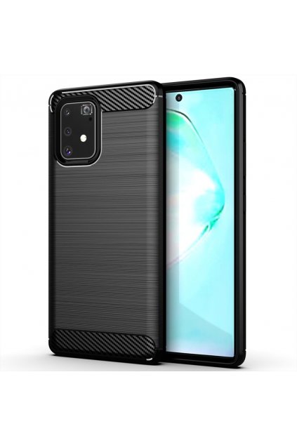 eng pl Carbon Case Flexible Cover TPU Case for Samsung Galaxy S10 Lite black 58676 1