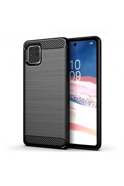 eng pl Carbon Case Flexible Cover TPU Case for Samsung Galaxy Note 10 Lite black 58673 1