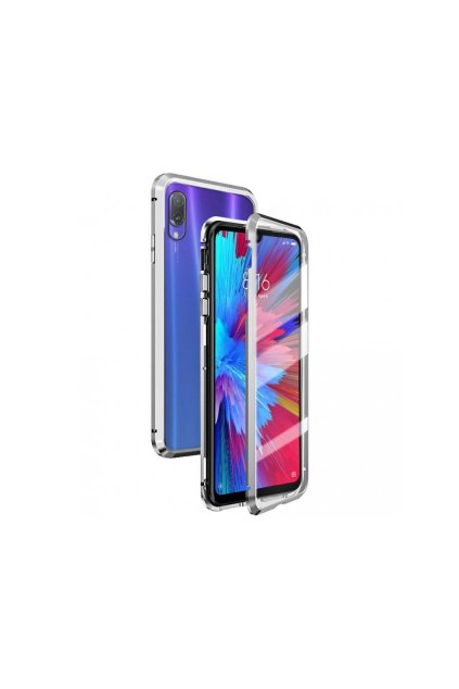 Magnetický obojstranný kryt na Samsung Galaxy S9 (bez predného tvrdeného skla) - strieborný
