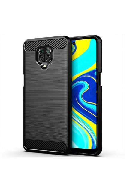 eng pl Carbon Case Flexible Cover TPU Case for Xiaomi Redmi Note 9 Pro Redmi Note 9S black 59737 1