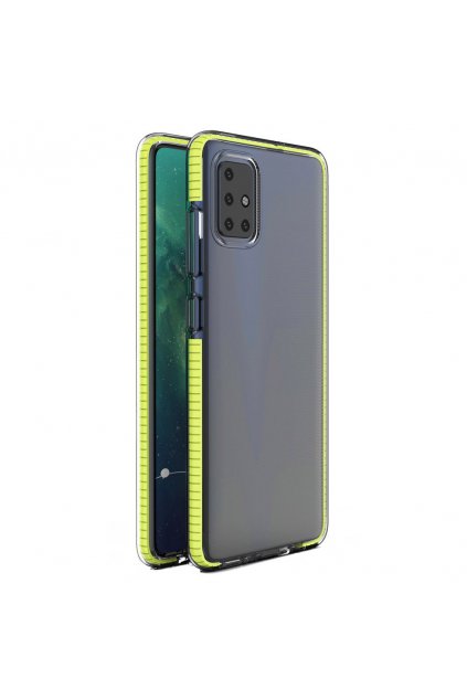 eng pl Spring Case clear TPU gel protective cover with colorful frame for Xiaomi Redmi Note 9 Pro Redmi Note 9S yellow 61319 1