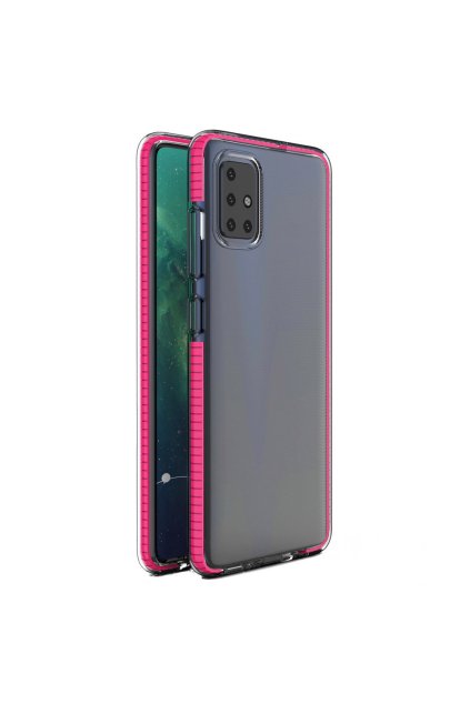 eng pl Spring Case clear TPU gel protective cover with colorful frame for Xiaomi Redmi Note 9 Pro Redmi Note 9S pink 61314 1