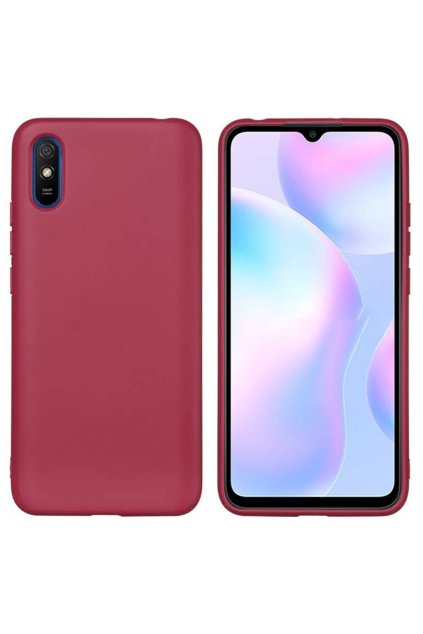 eng pl Case XIAOMI REDMI 9A Silicone case maroon 70323 3