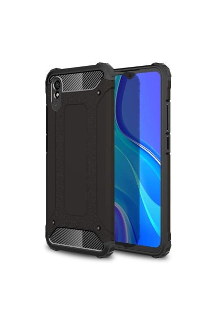 eng pl Hybrid Armor Case Tough Rugged Cover for Xiaomi Redmi 9A black 62856 1