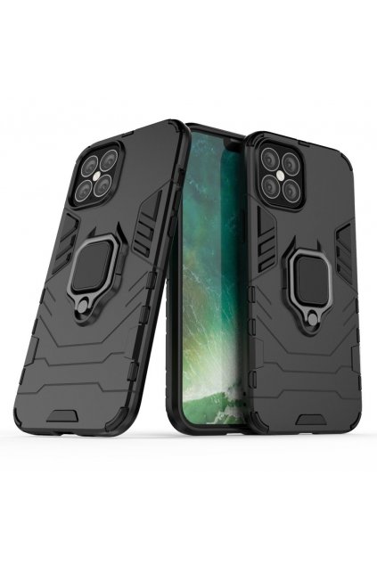 eng pl Ring Armor Case Kickstand Tough Rugged Cover for iPhone 12 Pro Max black 63826 1
