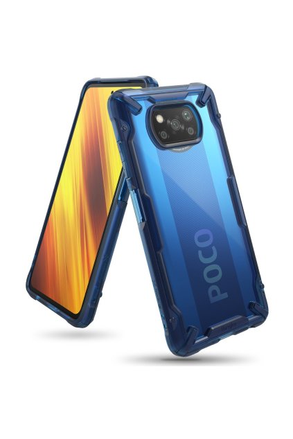 pol pl Ringke Fusion X etui pancerny pokrowiec z ramka Xiaomi Poco X3 NFC niebieski FXXI0028 65573 1