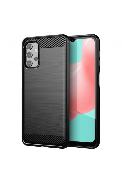 pol pl Carbon Case elastyczne etui pokrowiec Samsung Galaxy A32 czarny 67634 1