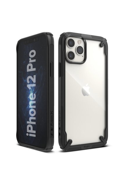 pol pl Ringke Fusion X etui pancerny pokrowiec z ramka iPhone 12 Pro iPhone 12 czarny FUAP0024 63906 1