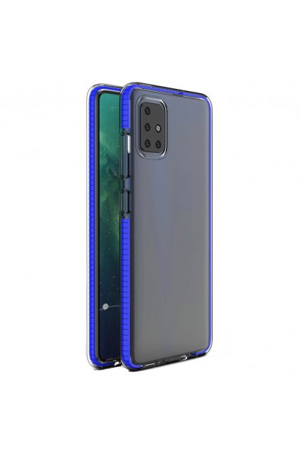 eng pl Spring Case clear TPU gel protective cover with colorful frame for Xiaomi Redmi Note 9 Pro Redmi Note 9S blue 61318 1