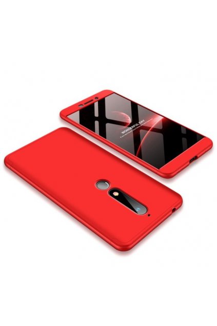oboustranný kryt 360 na Nokia 6.1 červený tit
