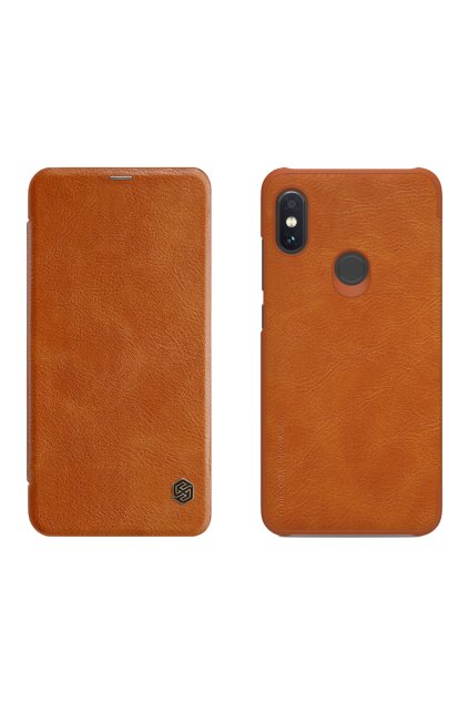 eng pl Nillkin Qin original leather case cover for Xiaomi Redmi Note 6 Pro brown 46138 1