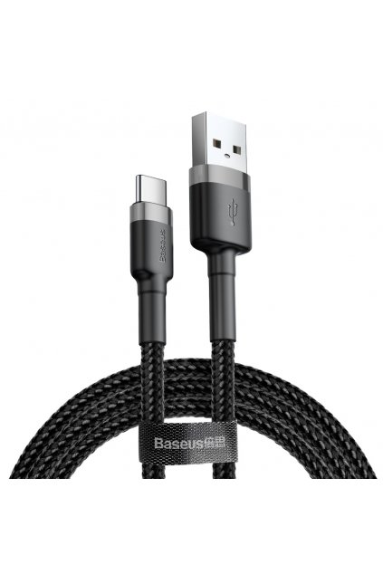 eng pl Baseus Cafule Cable Durable Nylon Braided Wire USB USB C QC3 0 3A 0 5M black grey CATKLF AG1 46794 1