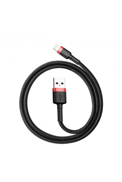 eng pl Baseus Cafule Cable Durable Nylon Braided Wire USB Lightning QC3 0 2 4A 0 5M black red CALKLF A19 46803 6