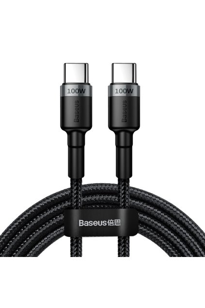 eng pl Baseus Cafule Cable Nylon Braided Wire USB Typ C PD Power Delivery 2 0 100W 20V 5A 2m gray CATKLF ALG1 55883 1