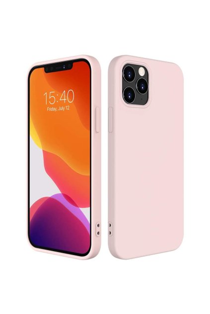 eng pl Silicone Case Soft Flexible Rubber Cover for iPhone 12 mini pink 62721 1 (1)