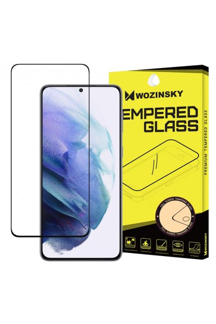 eng pl Wozinsky Tempered Glass Full Glue Super Tough Screen Protector Full Coveraged with Frame Case Friendly for Samsung Galaxy S21 5G black 67939 1