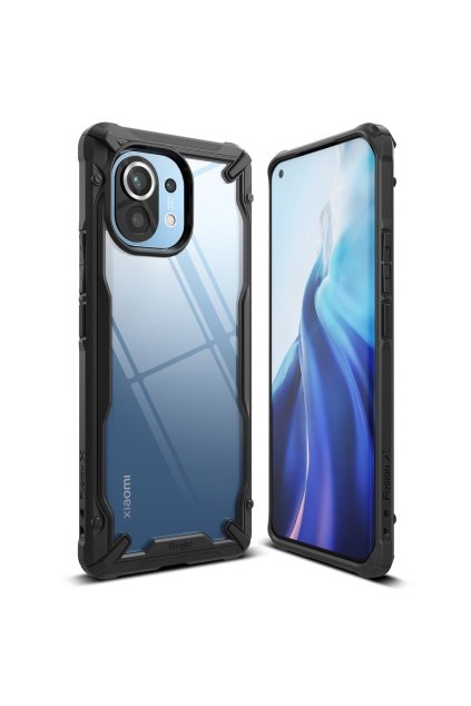 eng pl Ringke Fusion X durable PC Case with TPU Bumper for Xiaomi Mi 11 black FXXI0030 68546 1