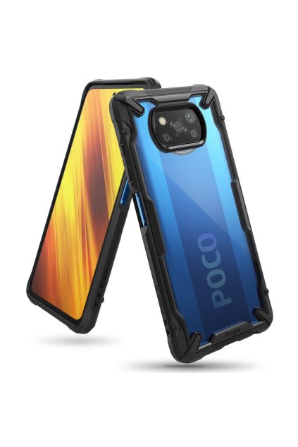 eng pl Ringke Fusion X durable PC Case with TPU Bumper for Xiaomi Redmi K40 Pro K40 Pro K40 Poco F3 black FXXI0034 70121 1