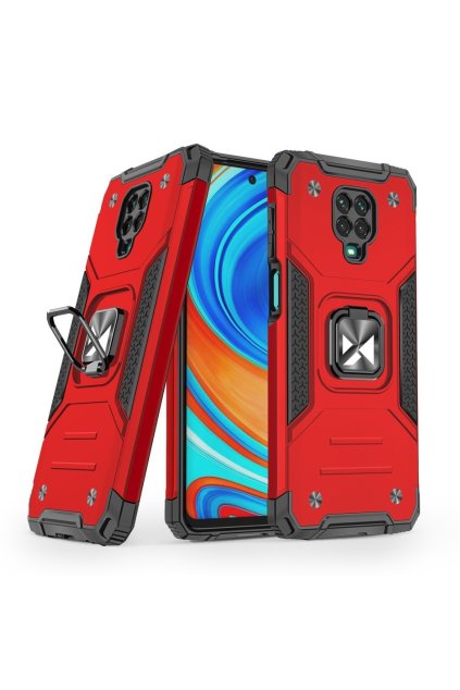 pol pl Wozinsky Ring Armor pancerne hybrydowe etui pokrowiec magnetyczny uchwyt Xiaomi Redmi Note 9 Pro Redmi Note 9S czerwony 66337 1