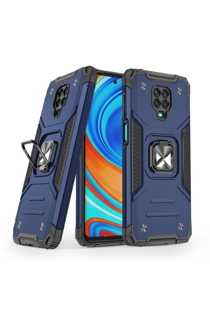 pol pl Wozinsky Ring Armor pancerne hybrydowe etui pokrowiec magnetyczny uchwyt Xiaomi Redmi Note 9 Pro Redmi Note 9S niebieski 66336 1