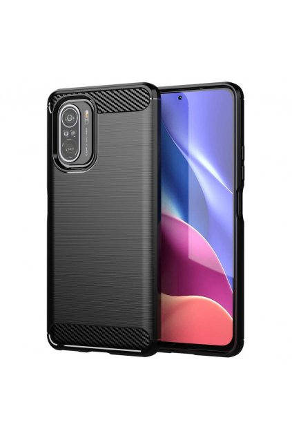 pol pl Carbon Case elastyczne etui pokrowiec Xiaomi Poco F3 czarny 72176 1