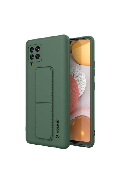 eng pl Wozinsky Kickstand Case flexible silicone cover with a stand Samsung Galaxy A42 5G dark green 69544 1
