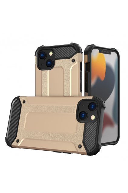 eng pl Hybrid Armor Case Tough Rugged Cover for iPhone 13 golden 74430 1