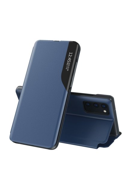 eng pl Eco Leather View Case elegant bookcase type case with kickstand for Samsung Galaxy A52 5G blue 67212 1