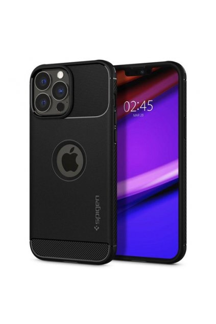 pol pm Spigen Rugged Armor etui pokrowiec do iPhone 13 Pro pancerna obudowa czarny matowy 77170 1