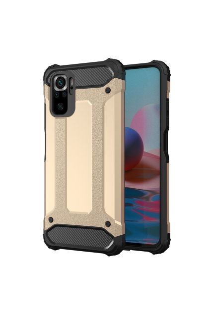 eng pl Hybrid Armor Case Tough Rugged Cover for Xiaomi Redmi Note 10 Pro golden 69950 1