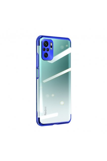 eng pl Clear Color Case Gel TPU Electroplating frame Cover for Xiaomi Redmi Note 10 Redmi Note 10S blue 70765 1