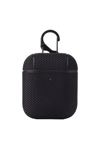 eng pl Nylon AirPods Case Nylon hard case for AirPods 2 AirPods 1 with carabiner black 72292 1