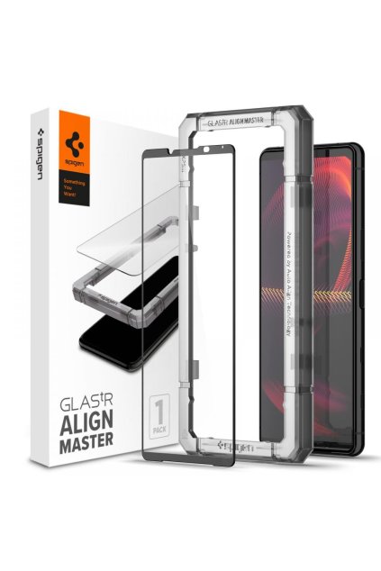 eng pl TEMPERED GLASS SPIGEN ALM GLASS FC SONY XPERIA 5 III BLACK 80458 1