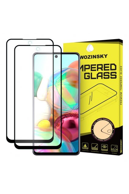 eng pl Wozinsky 2x Tempered Glass Full Glue Super Tough Screen Protector Full Coveraged with Frame Case Friendly for Samsung Galaxy A71 black 59659 1