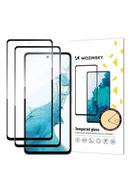 eng pl Wozinsky Set 2x Super Durable Full Glue Tempered Glass Full Screen with Frame Case Friendly Samsung Galaxy A53 5G Black 87934 13