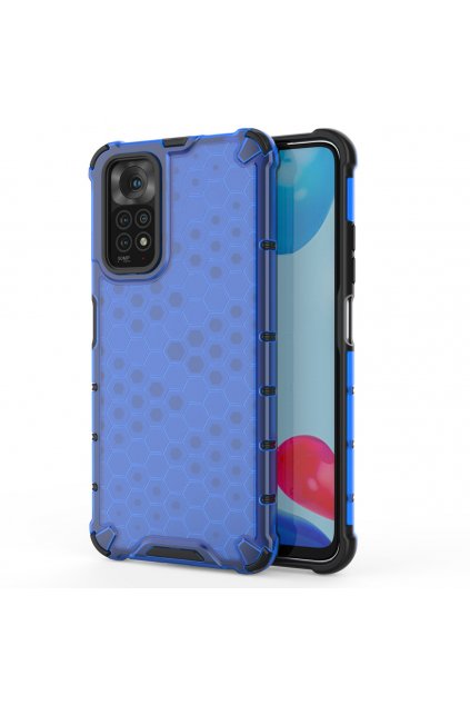 eng pl Honeycomb case armored cover with a gel frame for Xiaomi Redmi Note 11S Note 11 blue 89000 1