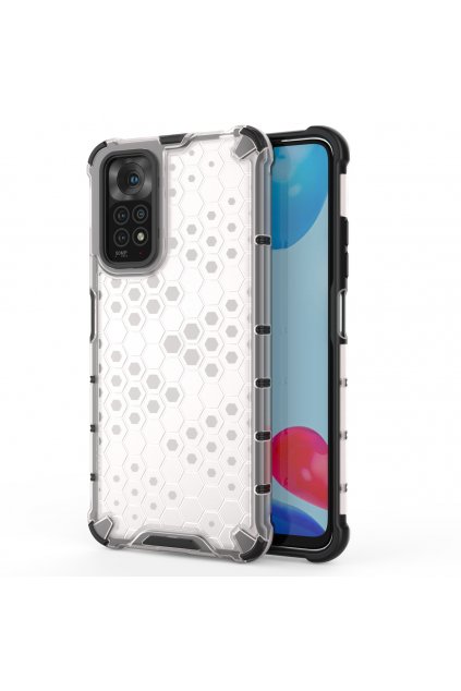 eng pl Honeycomb case armored cover with a gel frame for Xiaomi Redmi Note 11S Note 11 transparent 89001 1