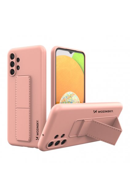 eng pl Wozinsky Kickstand Case Silicone Stand Cover for Samsung Galaxy A23 Pink 90147 1