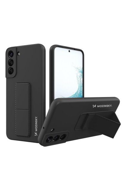 eng pl Wozinsky Kickstand Case silicone stand cover for Samsung Galaxy S22 black 90120 1