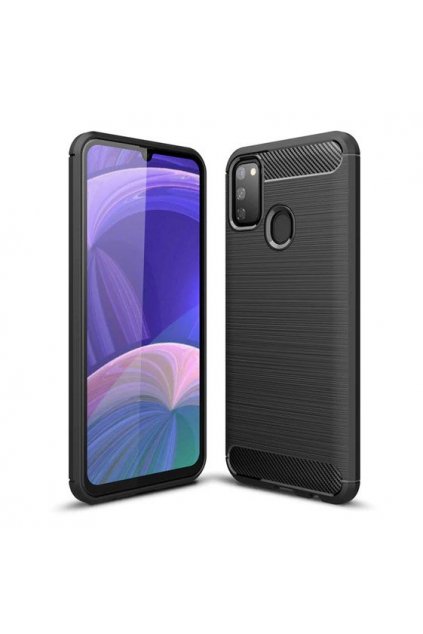 eng pl Carbon Case Flexible Cover TPU Case for Samsung Galaxy M30s Galaxy M21 black 54367 1