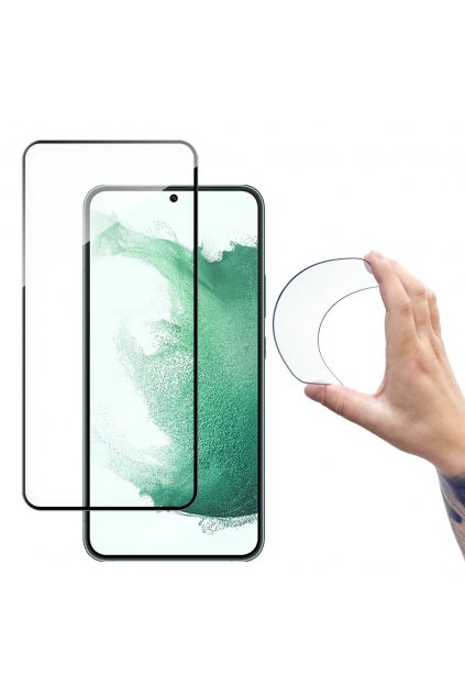 eng pl Wozinsky Full Cover Flexi Nano Glass Film Tempered Glass with a frame for Samsung Galaxy S22 transparent 88182 11