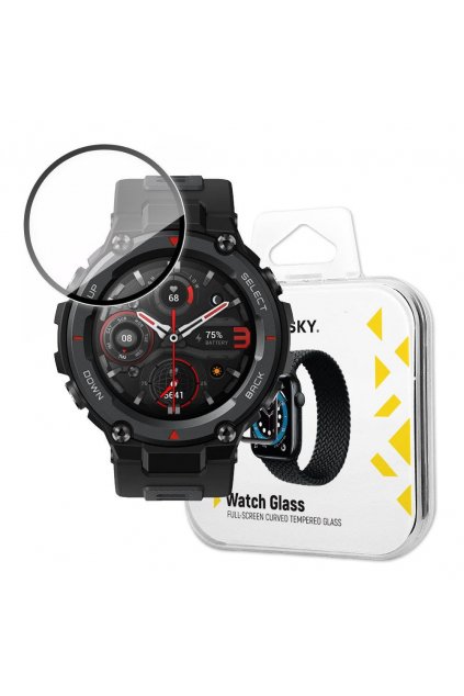 eng pl Wozinsky Watch Glass Hybrid Glass for Xiaomi Amazfit T Rex Pro Black 95734 1