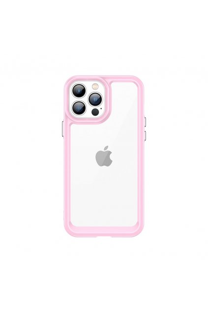 48801 outer space case case for iphone 12 pro hard cover with gel frame pink