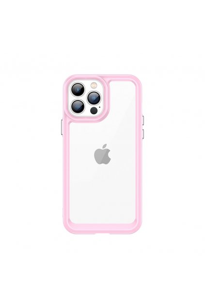 48816 outer space case case for iphone 12 pro max hard cover with gel frame pink