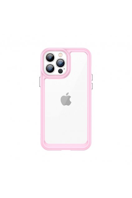 48861 outer space case case for iphone 13 pro max hard cover with gel frame pink