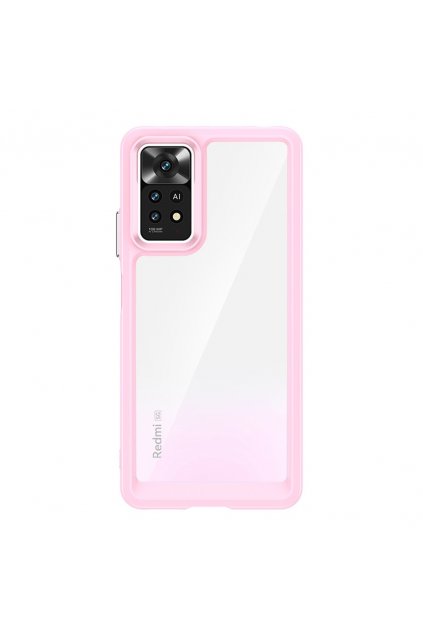 48918 outer space case case for xiaomi redmi note 11 pro hard cover with gel frame pink