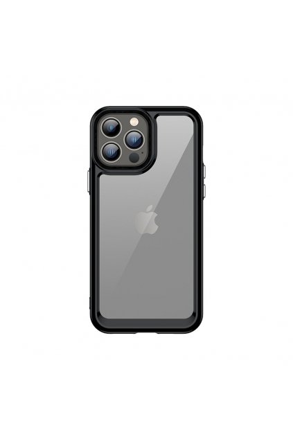 48807 outer space case for iphone 12 pro max hard cover with gel frame black