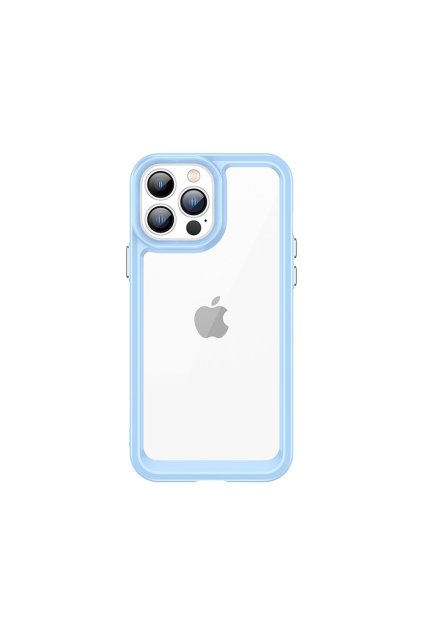 48810 outer space case for iphone 12 pro max hard cover with gel frame blue