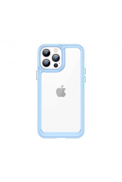 48855 outer space case for iphone 13 pro max hard cover with gel frame blue