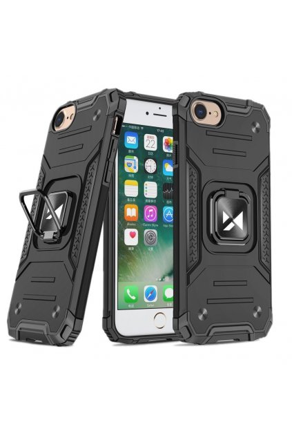 49293 wozinsky armor kryt s prstynkem na iphone se 2022 se 2020 iphone 8 iphone 7 cerne